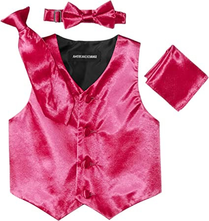 Photo 1 of American Exchange Baby Boys' Satin 4 Piece Vest Set- size 4