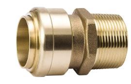 Photo 1 of 3/4" Outside Diam, 3/4 NPT, Brass Push-to-Connect Tube Male Connector