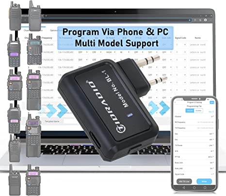 Photo 1 of TIDRADIO Ham Radio Wireless Programmer Adapter APP and PC Program for Baofeng UV-5R and Multiple Models No Driver Issues Instead of Program Cable