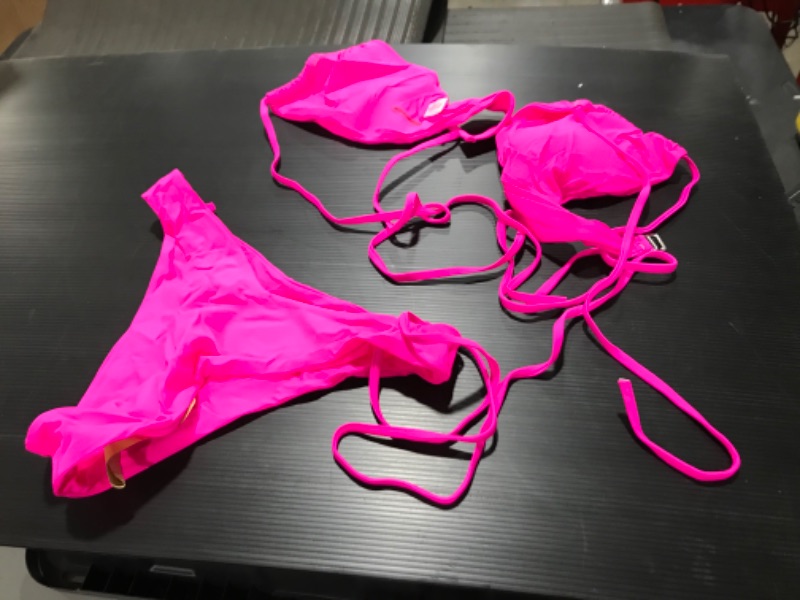 Photo 1 of Bikini Swimwear Top And Bottom Pink/ Small