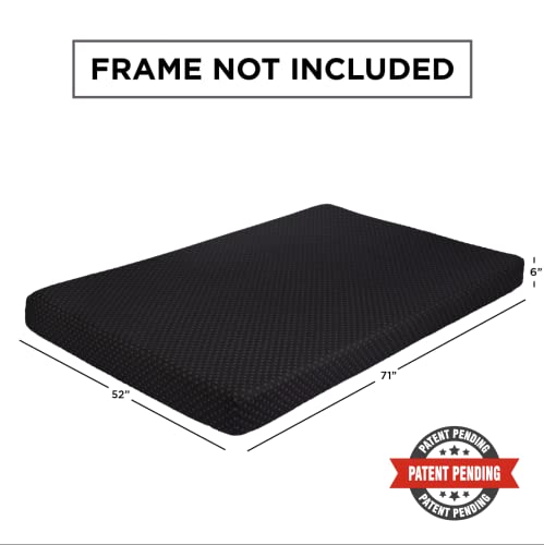 Photo 1 of Milliard Memory Foam Futon Mattress – Full Size (Frame Not Included) (Black)
