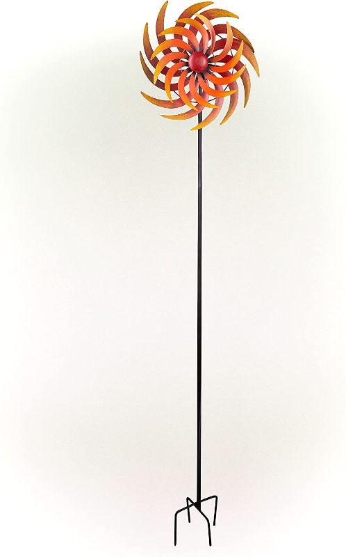 Photo 1 of Alpine Corporation NCY324 Windmill Stake, 15" L x 7" W x 75" H, Red/Orange
