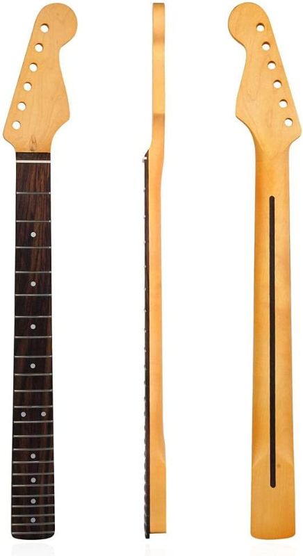 Photo 1 of  Electric Guitar Neck 22 Fret Maple Fretboard Guitar Neck for ST Style Guitar DIY Parts Replacement