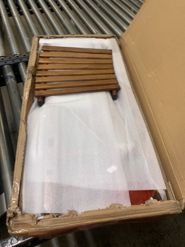 Photo 1 of Rockingrocker - Durable Natural Child’s Wooden Rocking Chair/Porch Rocker, Box Packaging Damaged, Moderate Use, Scratches and Scuffs Found on Item, Missing Parts

