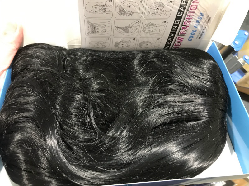 Photo 1 of BERON Short Curly Wigs Fashion Wavy Bob Wigs with Side Bangs Short Full Synthetic Wigs for Black Women (Black)
