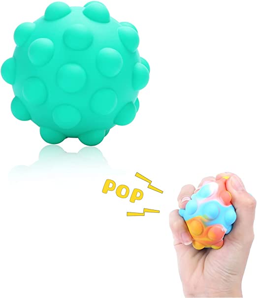Photo 1 of YUE MOTION Push Pop Fidget Toy, Pop Ball Fidget Toys 3D Food Grade Silicone Stress Sensory Toys Balls Stress Relief Finger Press for Kids Adults Elderly, BPA Free (Blue)
PACK OF 2 