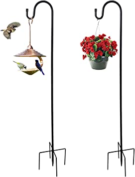 Photo 1 of ZQK 48 Inch Shepherd Hook for Garden/Outdoor, Short Shepard Hook Heavy Duty for for Hummingbird Feeder Hanger Stand, Garden Lantern Pole (2 Packs)
