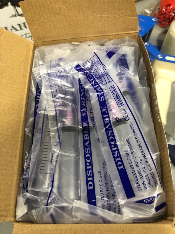 Photo 2 of 100Pack 10ml 10cc Disposable Measuring Tool Lab Syringes with 18Ga, Individually Sterile Package
