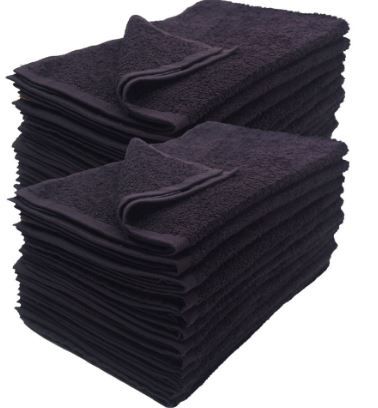 Photo 1 of 16x26-Black Hand towels 100% Cotton PACK 
