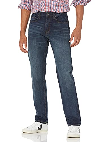 Photo 1 of Amazon Essentials Men's Athletic-Fit Stretch Jean, Dark Wash, 31W X 28L
