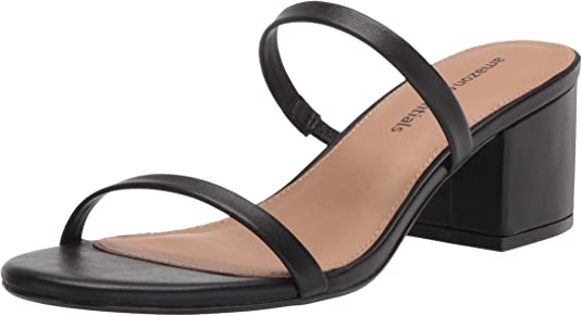 Photo 1 of Amazon Essentials Women's Thin Two Strap Heeled Slide
