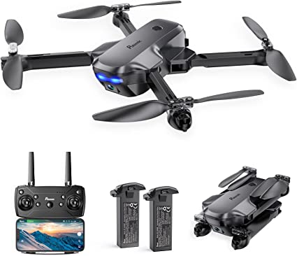 Photo 1 of Potensic P4 Foldable Drone with Camera for Adults Beginners, FPV 1080P HD WiFi Remote Control Quadcopter with 40 Mins 2 Batteries, Altitude Hold, Gravity Control, Trajectory Flight, Headless Mode