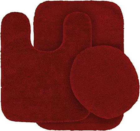 Photo 1 of 3 PCS BATHROOM RUG SET- RED 