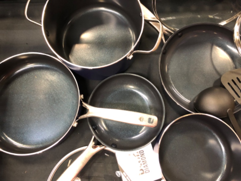 Photo 2 of Blue Diamond 10pc Cookware Set Blue