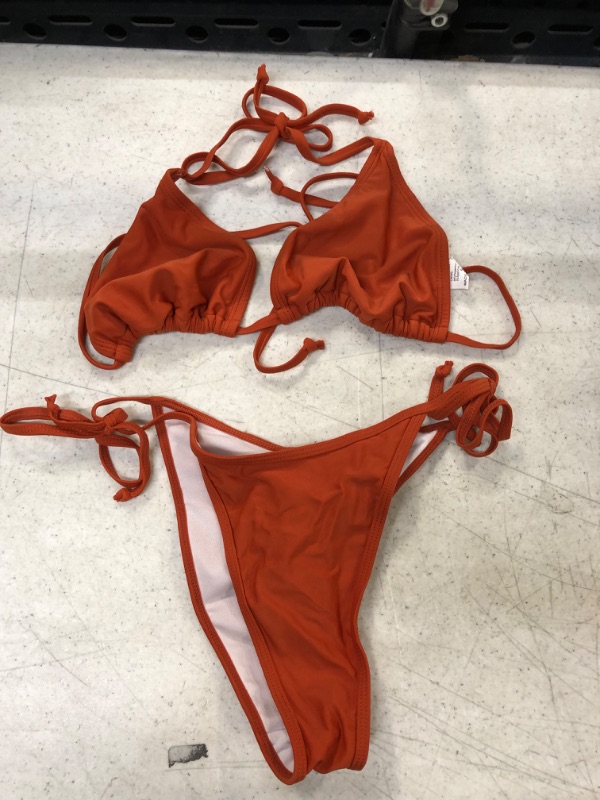 Photo 1 of 2PCS Bikini Set Burnt Orange S 