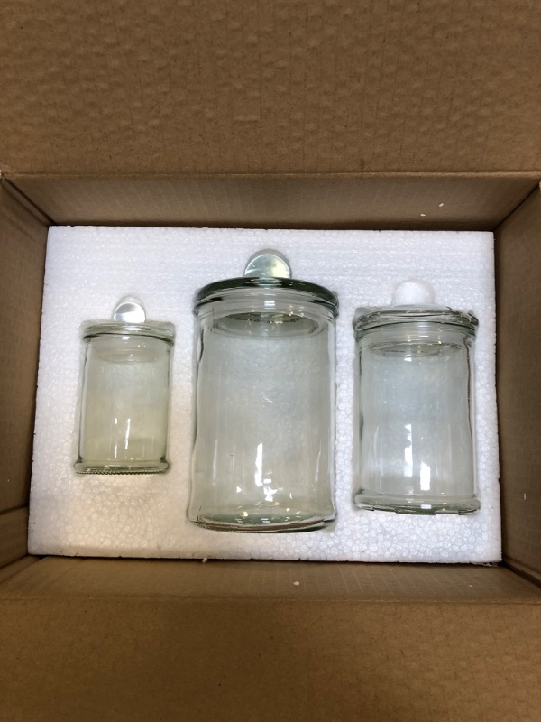 Photo 1 of 3 Piece Glass Jar Set 