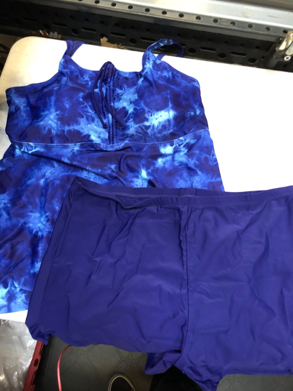 Photo 1 of 2PCS Blue Tie Dye Swimsuit 20W