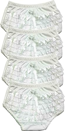 Photo 1 of B-One Kids Baby Girls 100% Cotton Diaper Cover Bloomers 4 Pack, SIZE 2
