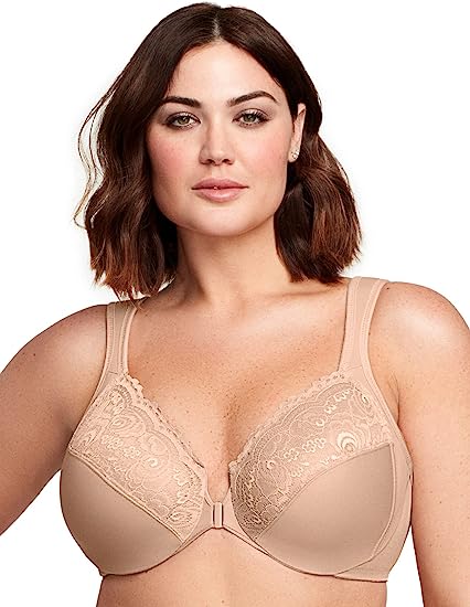 Photo 1 of Glamorise Women's Plus Size Wonderwire Front-Closure Bra Underwire, SIZE 42D