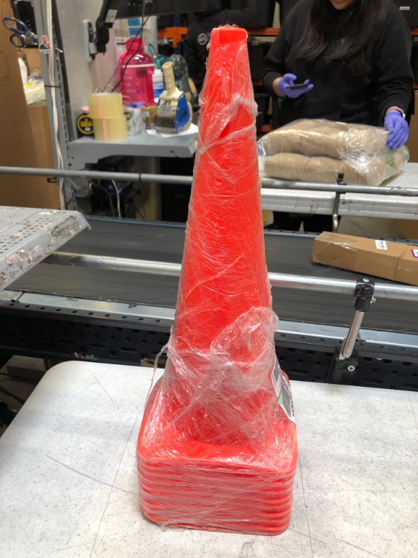 Photo 2 of 12 Inch Traffic Training Cones, Plastic Safety Parking Cones, Agility Field Marker Cones for Soccer Basketball Football Drills Training, Outdoor Sport Activity & Festive Events 