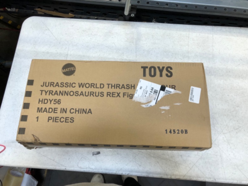 Photo 3 of ?Jurassic World Dominion Dinosaur T Rex Toy, Thrash ‘N Devour Tyrannosaurus Rex Action Figure with Sound and Motion???? Frustration Free Packaging