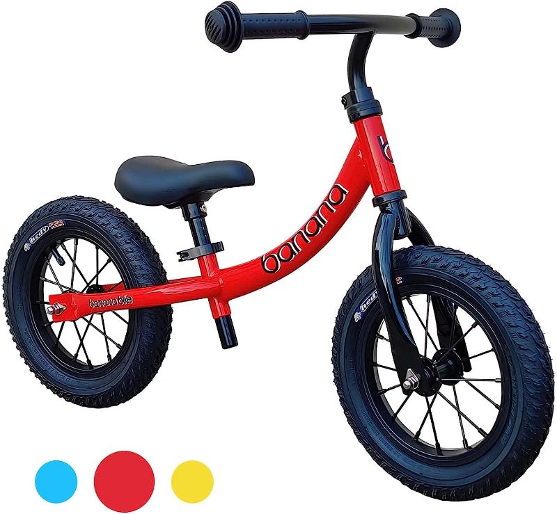 Photo 1 of Banana GT Balance Bike - Lightweight Toddler Bike for 2, 3, 4, and 5 Year Old Boys and Girls – No Pedal Bikes for Kids with Adjustable Handlebar and seat – Aluminium, Air Tires - Training Bike
