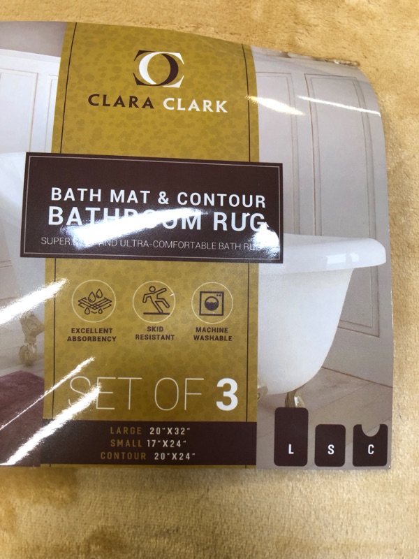 Photo 2 of 3PCS Bath Mat Set 