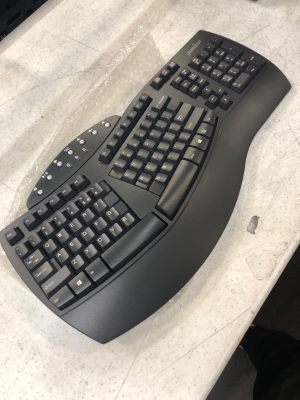 Photo 3 of Perixx Periboard-612 Wireless Ergonomic Split Keyboard with Dual Mode 2.4G and Bluetooth Feature, Compatible with Windows 10 and Mac OS X System, Black, US English Layout, (11354)
