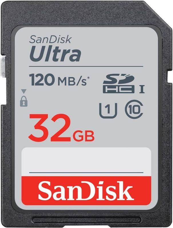 Photo 1 of SanDisk 32GB Ultra SDHC UHS-I Memory Card - 120MB/s, C10, U1, Full HD, SD Card - SDSDUN4-032G-GN6IN
