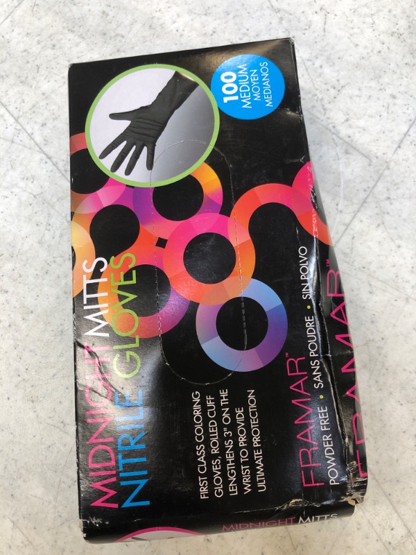 Photo 2 of Framar Powder Free Nitrile Gloves – 12 INCH Black Gloves Disposable Latex Free, Non Latex Gloves, Nitrile Gloves Medium, Latex Free Gloves Medium, Guantes Desechables, Medium Nitrile Gloves Medium (Pack of 100)