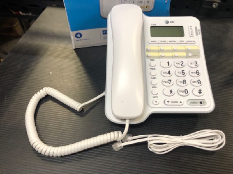 Photo 2 of AT&T CL2909 Corded Phone with Speakerphone and Caller ID/Call Waiting, White