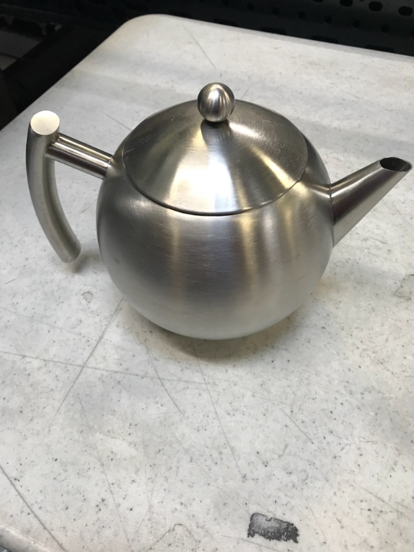 Photo 2 of Venoly Stainless Steel Tea Pot With Removable Infuser For Loose Leaf Tea Bags - Dishwasher Safe Heat Resistant - 1.5 Liter