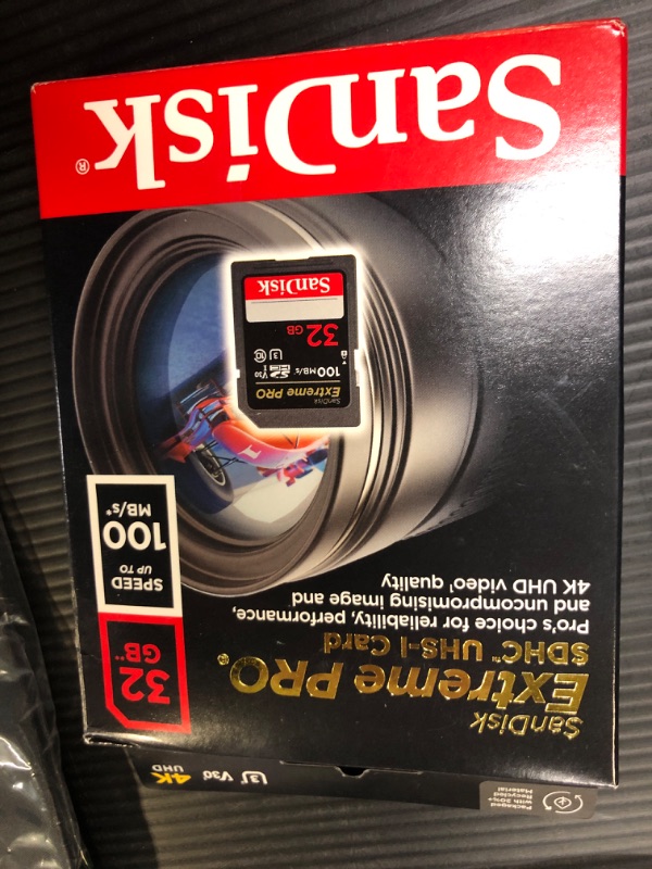 Photo 2 of SanDisk 32GB Extreme PRO SDHC UHS-I Memory Card - C10, U3, V30, 4K UHD, SD Card - SDSDXXO-032G-GN4IN 32GB Memory Card Only----factory sealed 