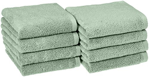 Photo 1 of Basics Quick-Dry, Luxurious, Soft, 100 Cotton Hand Towels, Seafoam Green - Set of 8 Hand Towels-------factory sealed 