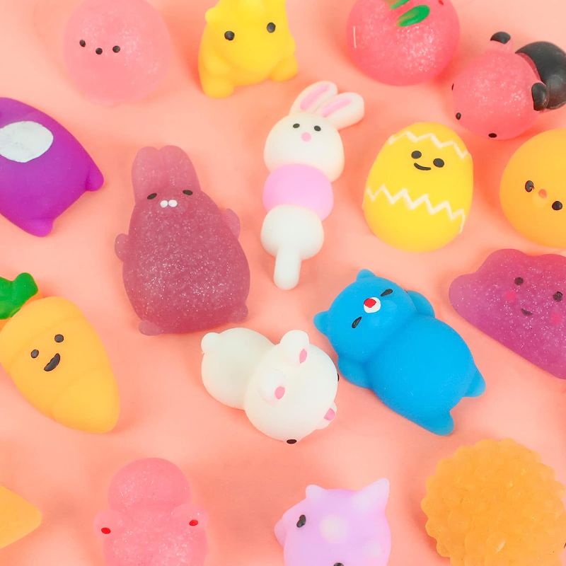 Photo 1 of Alldriey 48 Pack Easter Basket Stuffers for Kids, Mini Mochi Squishy Squishies Toys Filled Easter Gifts Eggs, Sensory Toys Party Favors for Boy Girl Toddler------factory sealed 
