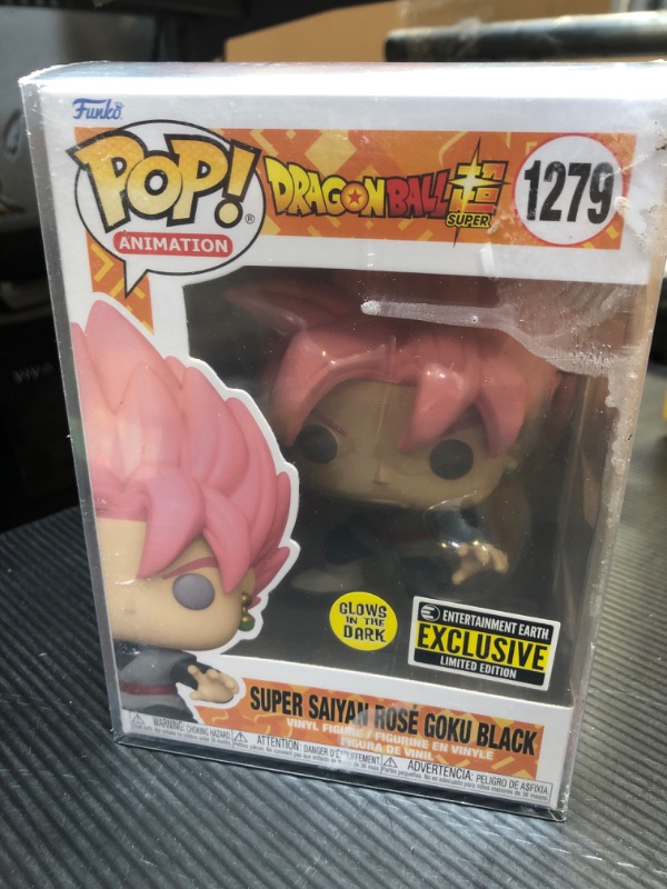 Photo 2 of Dragon Ball Super POP! Animation Super Saiyan Rose Goku Black Exclusive Vinyl Figure #1279