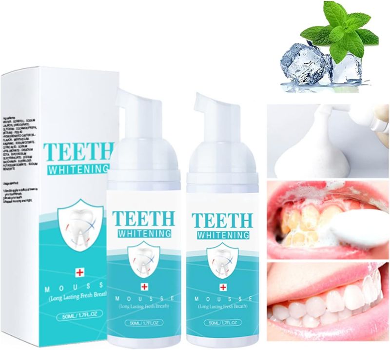 Photo 1 of 3Pcs--- Teeth Whitening Mousse Foam Teeth Whitening Toothpaste,Whitens Teeth Fresh Breath,Deep Cleaning Toothpaste,Toothpaste Replacement Mouthwash, Mouthwash Teeth Whitening
