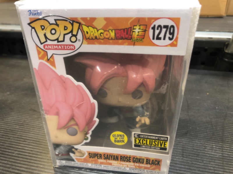 Photo 2 of Dragon Ball Super POP! Animation Super Saiyan Rose Goku Black Exclusive Vinyl Figure #1279----damage box