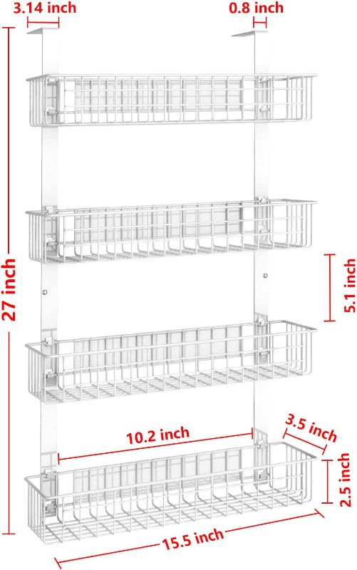 Photo 2 of 4 Tier Magnetic Spice Rack | Strongly Magnetic Spice Shelf with Utility Hooks  -----New Factory Sealed
