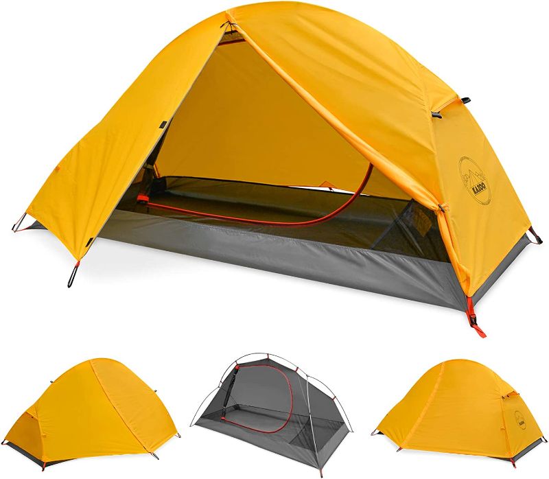 Photo 1 of  Waterproof Backpacking Tent Ultralight 1/2 Person Lightweight Camping Tents 1/2 People Hiking Tents Aluminum Frame Double Layer