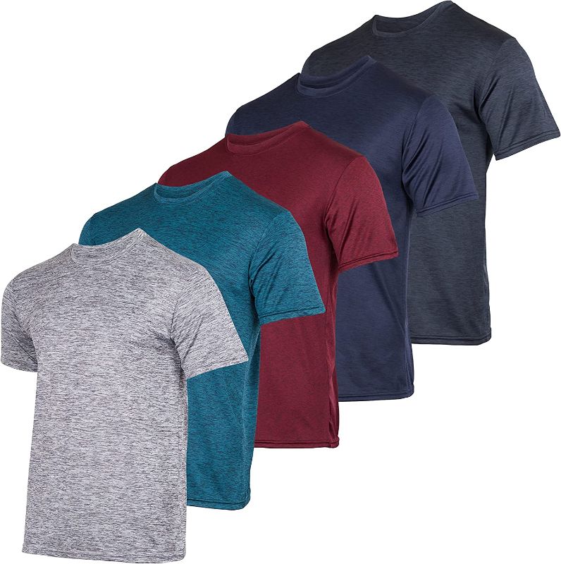 Photo 1 of 5 Pack: Men’s Dry-Fit Moisture Wicking Active Athletic Performance Crew T-Shirt
2xl