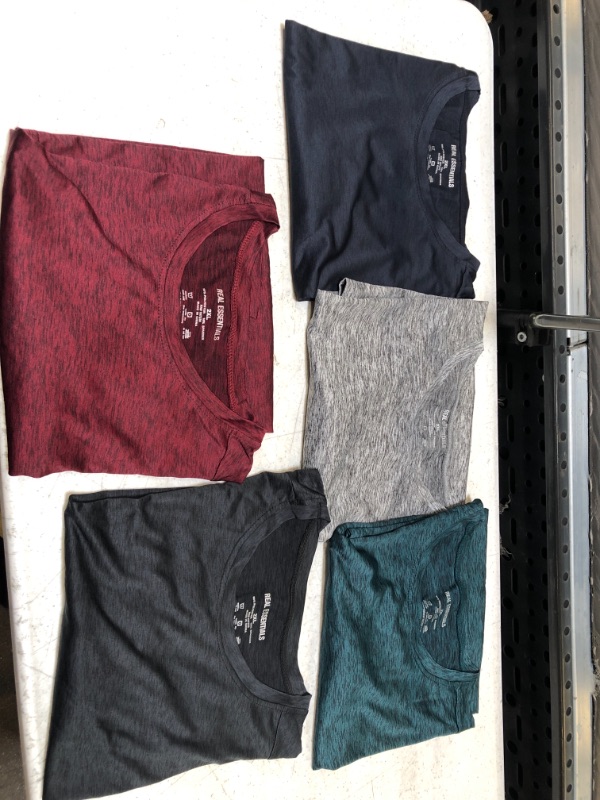 Photo 1 of 5 Pack: Men’s Dry-Fit Moisture Wicking Active Athletic Performance Crew T-Shirt
2xl