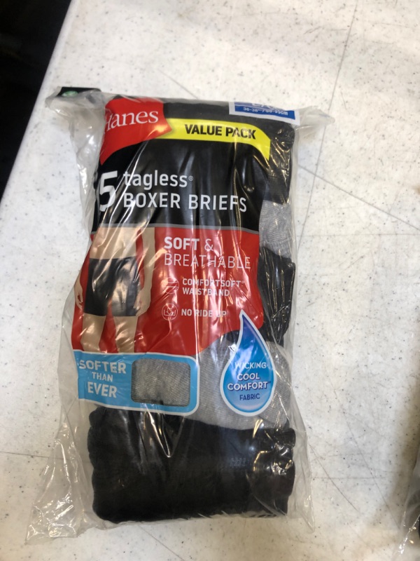 Photo 1 of Hanes Men’s ComfortSoft Extended Sizes Boxer Briefs – Multiple Packs Available
LARGE 