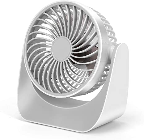 Photo 1 of Zingiber Table fans, Portable USB fans with 360°Rotation, Battery Operated and USB Powered, Fast Air Circulating, Super Lower Noise, 3 Speeds Mini Fan for Office, Home and Travel Personal fans (White)
