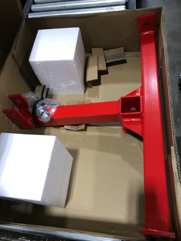 Photo 2 of Sulythw 3 Point Trailer Hitch with 2" Receivers for Category 1 Tractors 3 Point Attachment Red Towing Hitch Gooseneck Drawbar Receivers