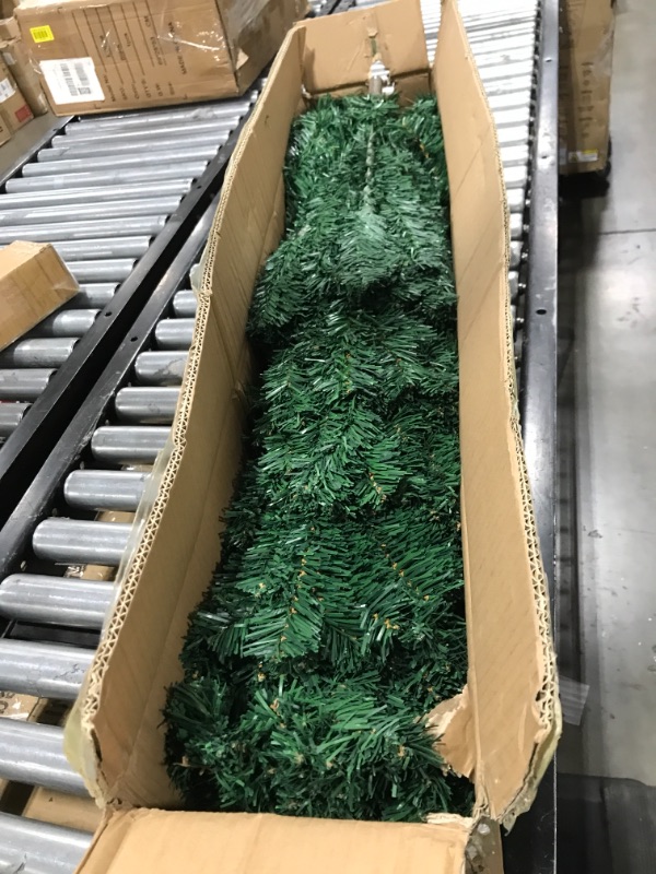 Photo 2 of 6 Ft Premium Christmas Tree with 1200 Tips for Fullness - Artificial Canadian Fir Full Bodied Christmas Tree with Metal Stand, Lightweight and Easy to Assemble 6FT