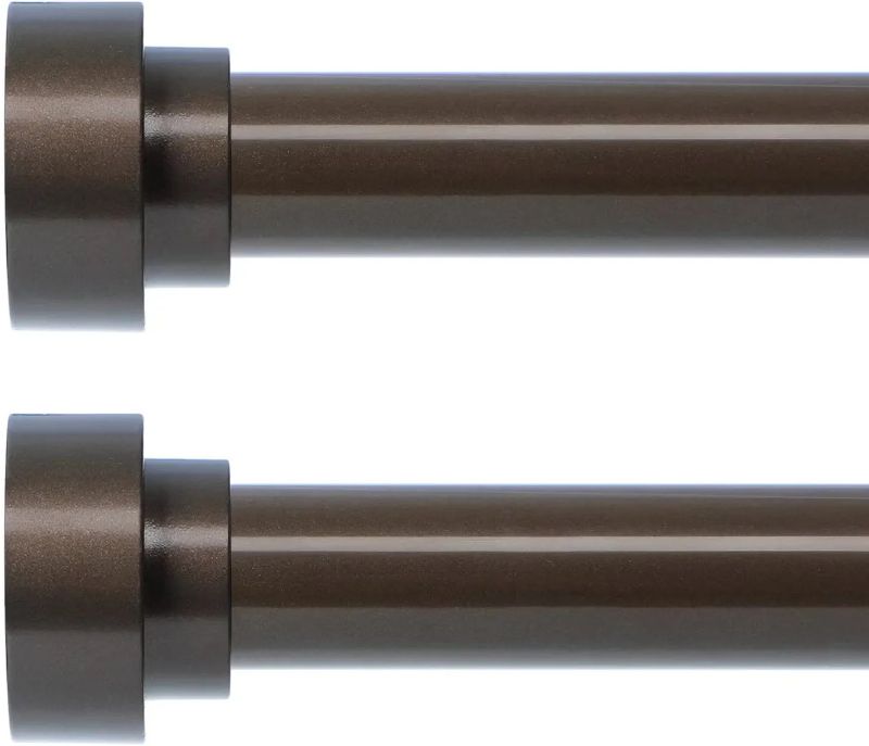 Photo 1 of 2 Pack Bronze Curtain Rods for Windows 28 to 48 Inch(2.3-4ft),1 Inch Diameter Heavy Duty Curtain Rods,Modern Adjustable Curtain Rod,Decorative Drapery Rods,Window Curtains Rod 28-48",Antique Bronze
