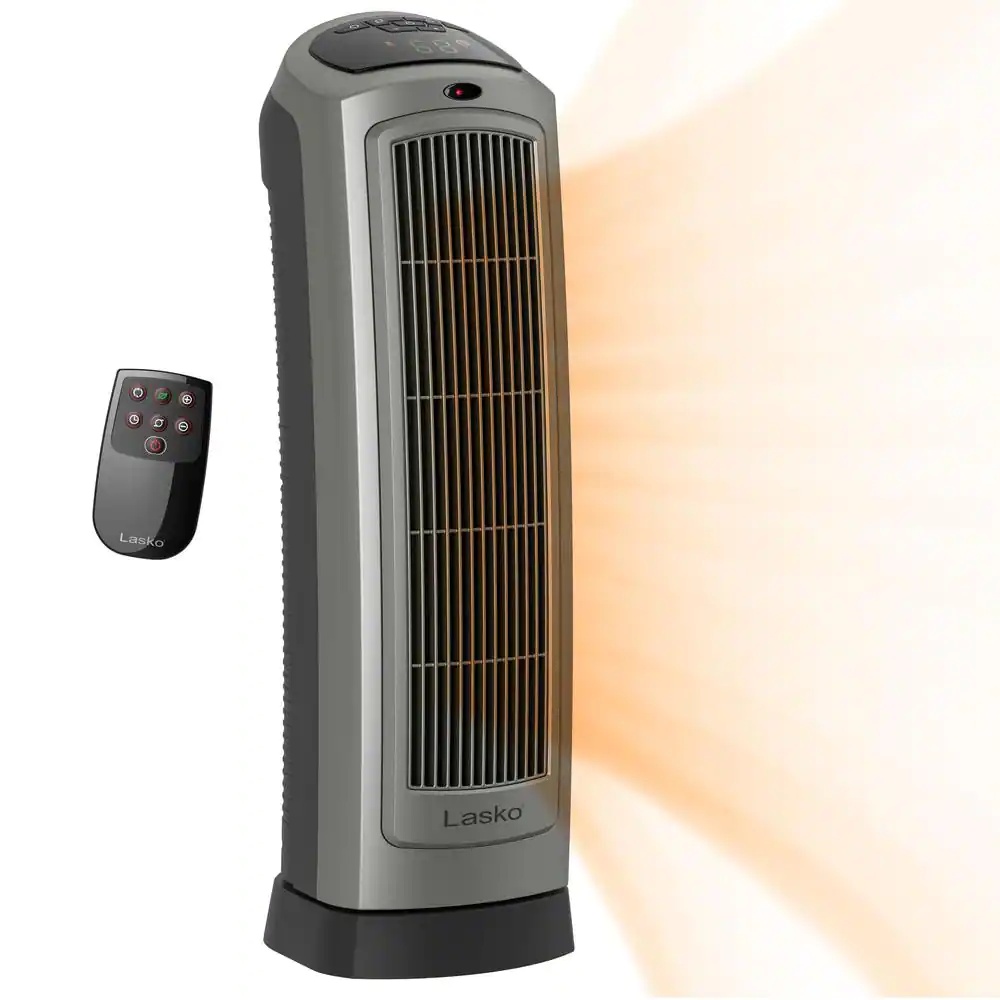 Photo 1 of 1500-Watt Electric Portable Ceramic Tower Heater with Remote Control
