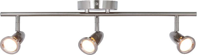 Photo 1 of  Lighting Track Lighting, 3 Light Track Light, Modern Straight Kitchen Light Fixtures Brushed Nickel Finish