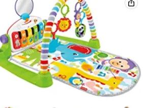 Photo 1 of Fisher-Price Deluxe Kick & Play Piano Gym, Baby Activity Playmat With Toy Piano, Lights, Music And Smart Stages Learning Content For Newborns And Up
